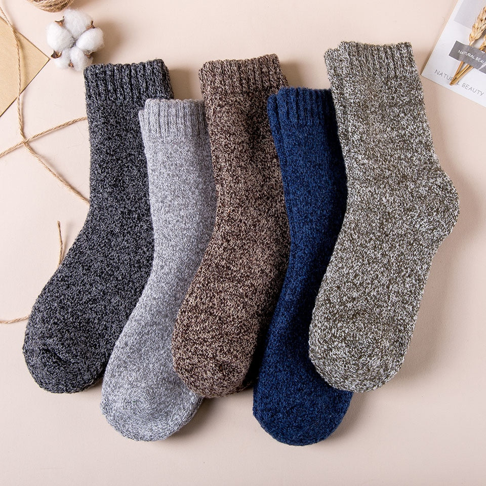 SUPER THICK MERINO WOOL SOCKS - 5 PACK