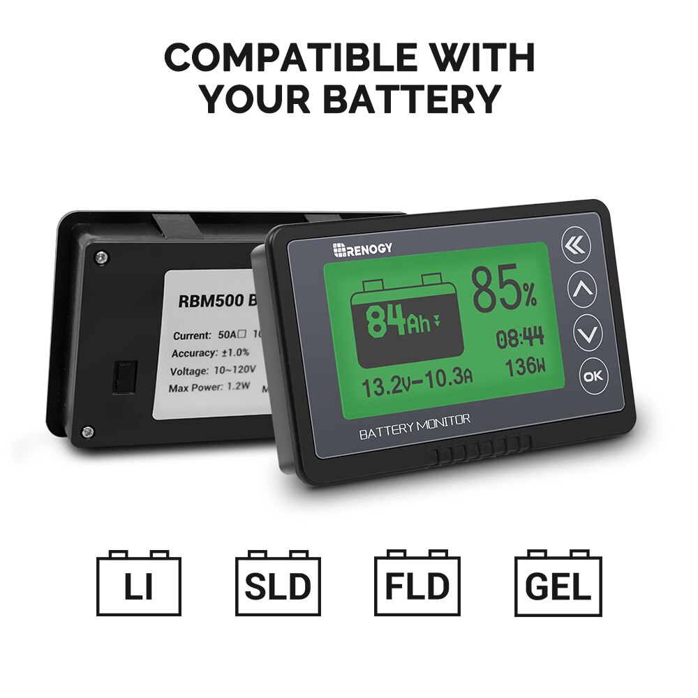 Renogy 500A Battery Monitor with Shunt