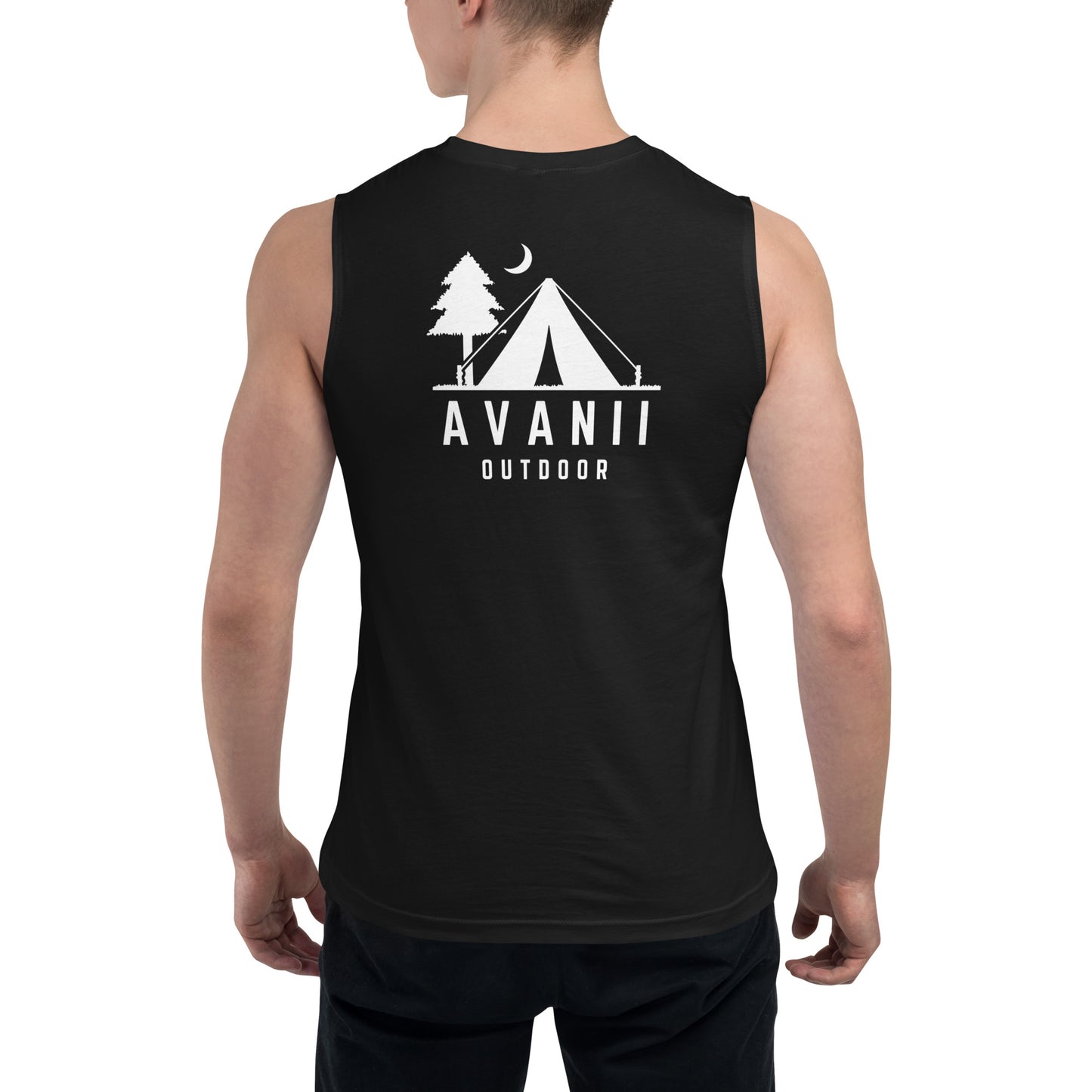 Avanii Outdoor Muscle Singlet - Black