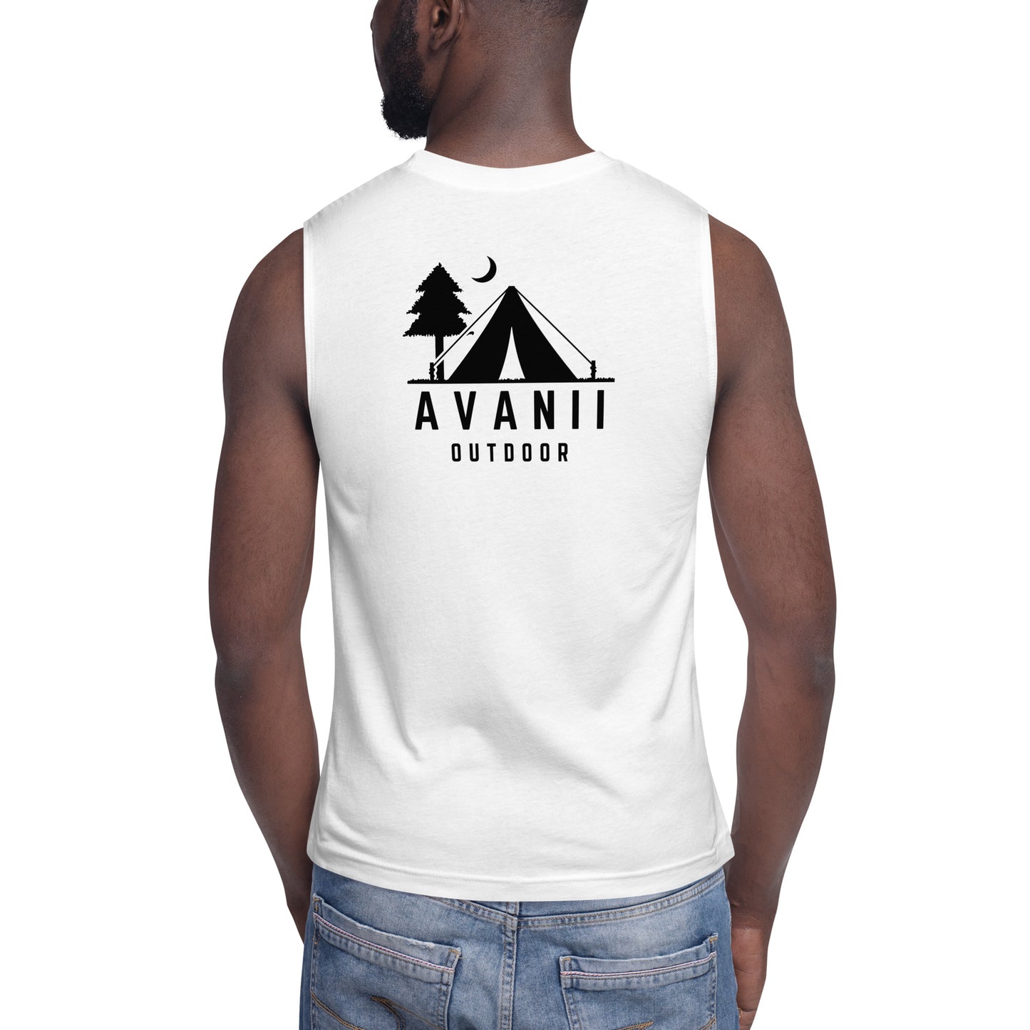 Avanii Outdoor Muscle Singlet - White