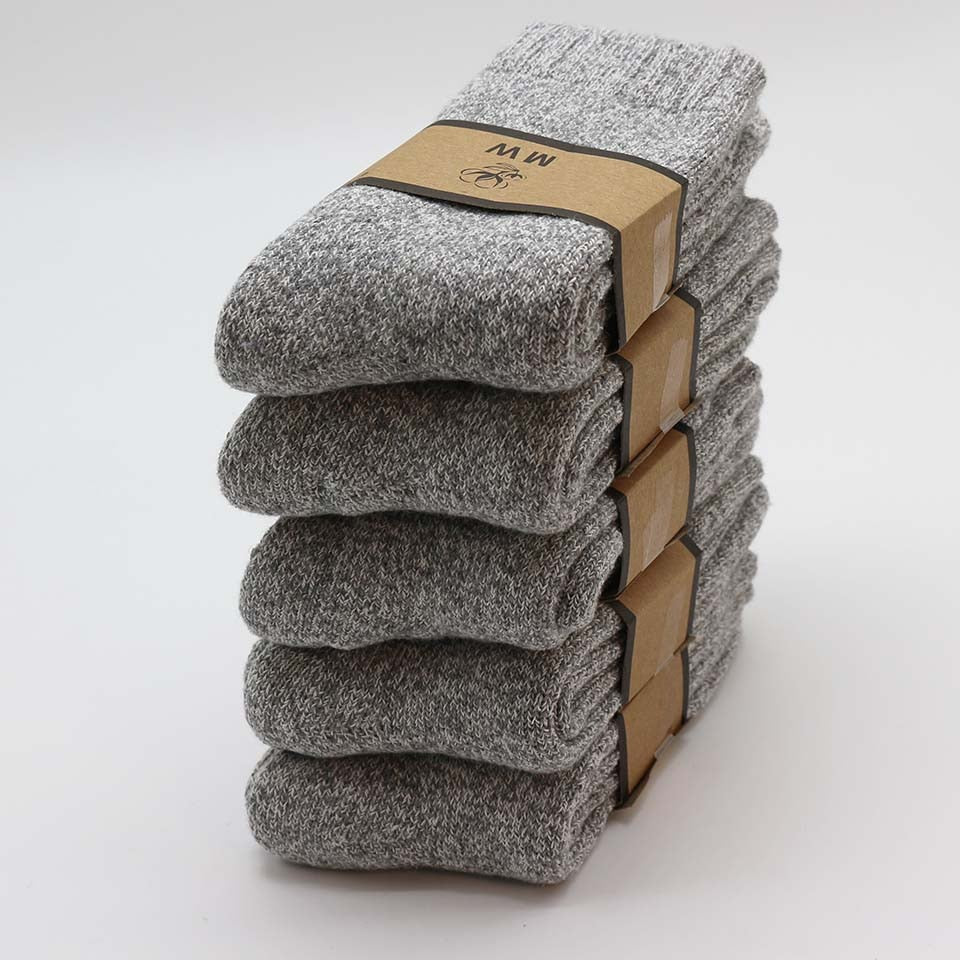 SUPER THICK MERINO WOOL SOCKS - 5 PACK