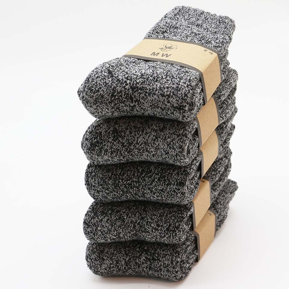 SUPER THICK MERINO WOOL SOCKS - 5 PACK