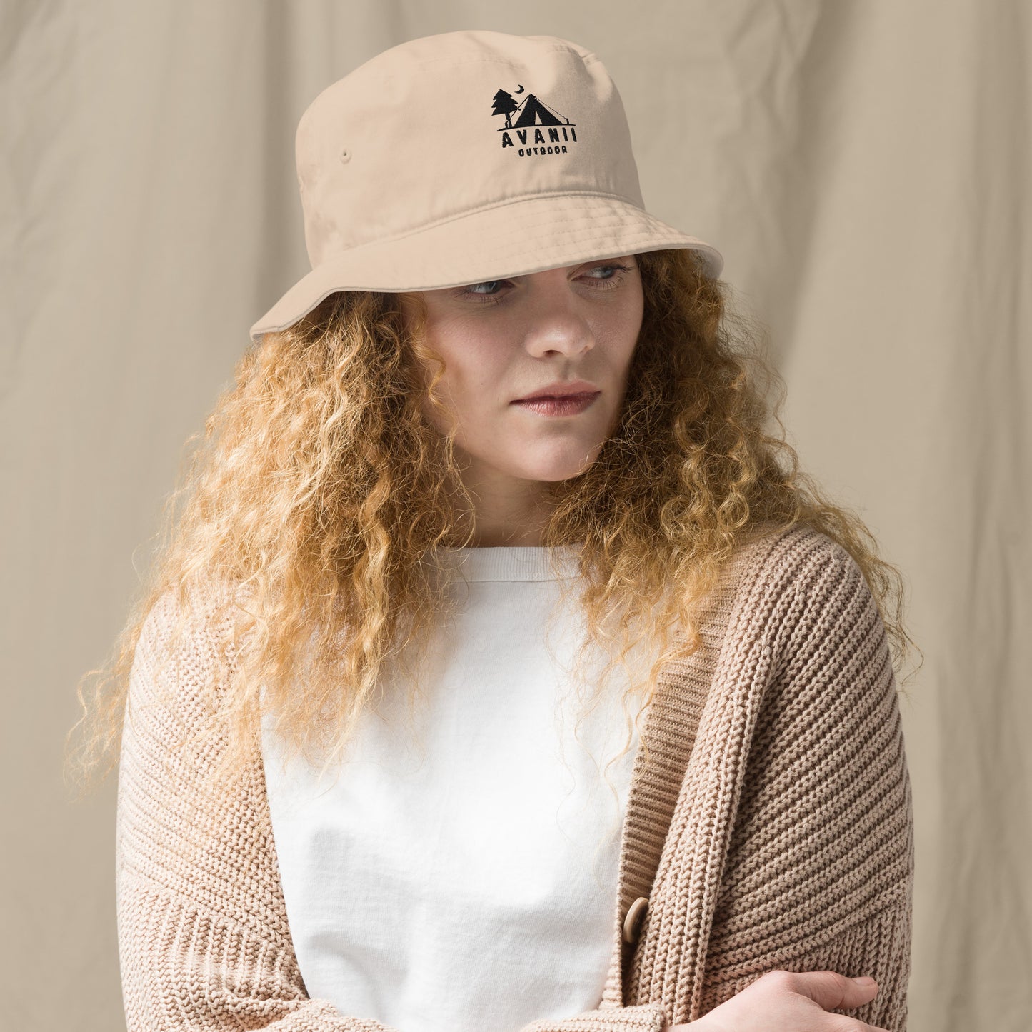 SIMPLE LIFE BUCKET HAT BEIGE